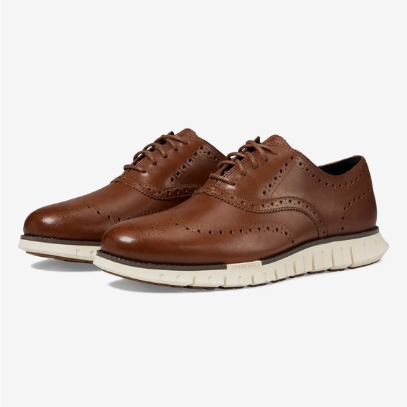 Cole Haan Zerogrand Brown Leather Oxfords